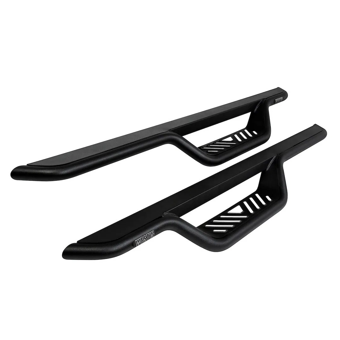 20-14185 – WESTIN Nerf Bar, With Drop Down Steps 1-1/2 Inch Mandrel Bent Textured Powder Coat Black Steel With Welded...